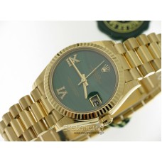 Rolex Datejust 31 ref. 278278-0004 oro giallo 18kt Malachite 6/9 diamanti President nuovo